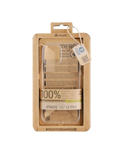 Protection pour téléphone portable Muvit for Change iPhone 12/12 Pro Transparent