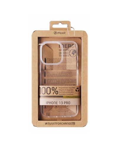 muvit for change funda compatible con Apple iPhone 13 Pro transparente