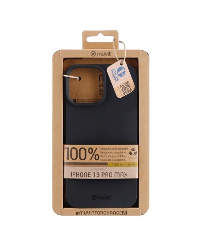 muvit for change funda compatible con Apple iPhone 13 Pro Max negra
