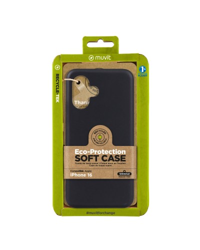 Telefoonhoes Muvit for Change iPhone 16 Zwart