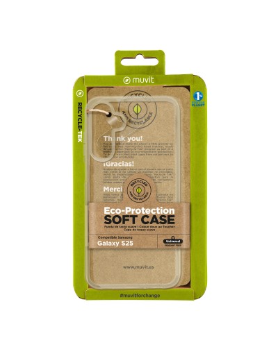 muvit for change funda compatible con Samsung Galaxy S25 transparente