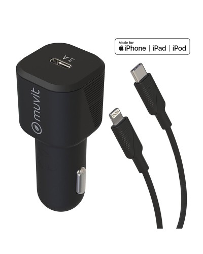 Car Charger Muvit for Change 1 m Black