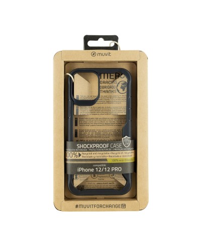 Funda para Móvil Muvit for Change iPhone 12/12 Pro Negro