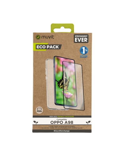 Custodia e Protettore per Cellulare Muvit for Change Oppo A98 Nero Oppo A98