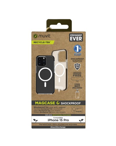 Mobile cover Muvit for Change iPhone 15 Pro Clear Magnetic