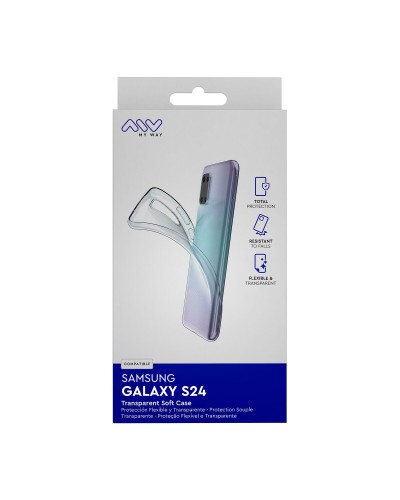 myway funda compatible con Samsung Galaxy S24 transparente