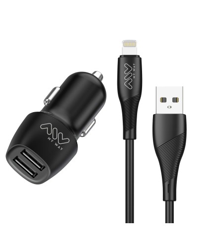 Auto oplader Myway Zwart