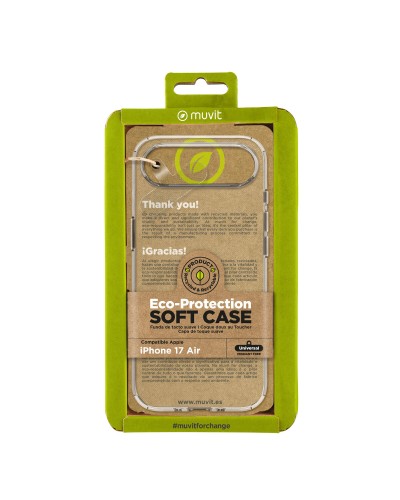 Protection pour téléphone portable Muvit for Change iPhone Air Transparent