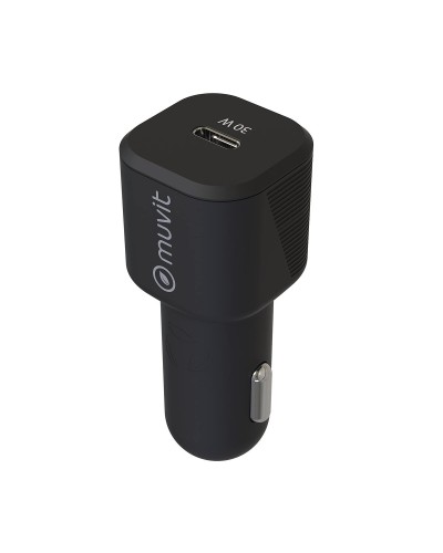 muvit for change cargador coche Tipo C PD 30W negro