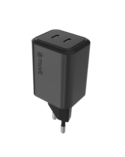 Caricabatterie da Parete Muvit WCEU66-45-C2 Argentato 45 W