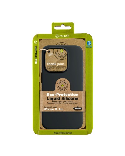 Telefoonhoes Muvit for Change iPhone 16 Pro Zwart