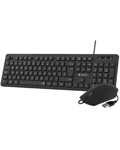 clavier et souris Subblim SUBKBC-CSSK01 Noir QWERTY