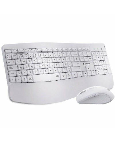 clavier et souris Subblim SUBKBC-DCOPW1 Blanc Espagnol Espagnol Qwerty QWERTY