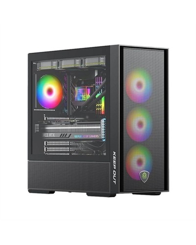 ATX Semi-tower Box KEEP OUT KO XC-805 MESH ARGB USB3 Black