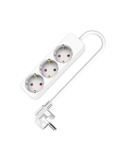 3-socket plugboard without power switch TM Electron TMUAD503 White 3680 W (1,5 m)