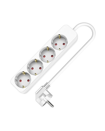4-socket plugboard without power switch TM Electron TMUAD504 White 3680 W (1,5 m) (4 Units)