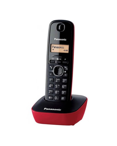 Téléphone Sans Fil Panasonic KXTG1611SPR Rouge Ambre Noir/Rouge Rouge/Noir