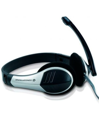 Auricolari con Microfono Conceptronic Allround Stereo Headset Nero Argentato