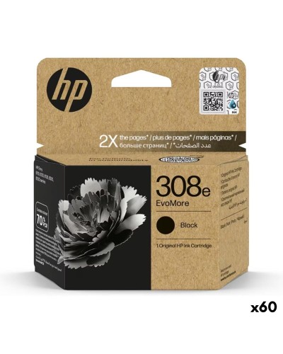 Cartucho de Tinta Original HP Nº 308E Negro (60 unidades)