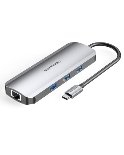 Hub USB Vention TOKHB 100 W Argenté