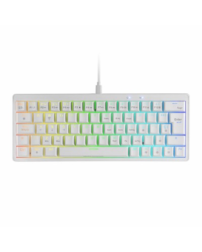 Clavier pour jeu Mars Gaming MKMINIPROWYES Blanc Qwerty US