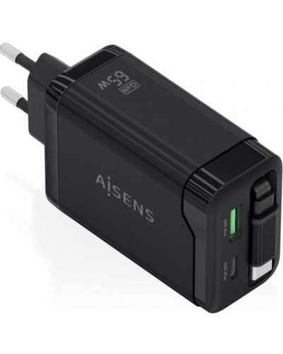 Cargador de Pared Aisens ASCH-65W3P071-BK 65 W Negro