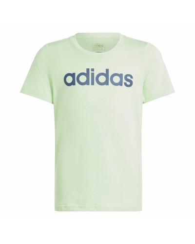 Child's Short Sleeve T-Shirt Adidas G Lin Light Green