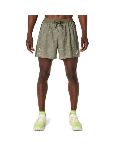 Herren-Sportshorts Asics Fujitrail All Over Print Olive