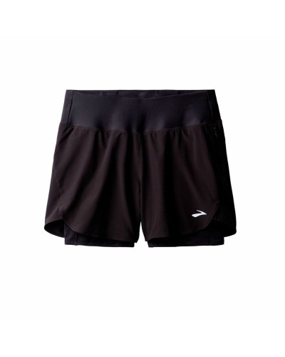 Pantalones Cortos Deportivos para Mujer Brooks Chaser 5" 2-In-1 20 Negro