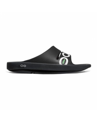 Flip Flops für Männer OOfos Recovery Ooahh Sport Schwarz