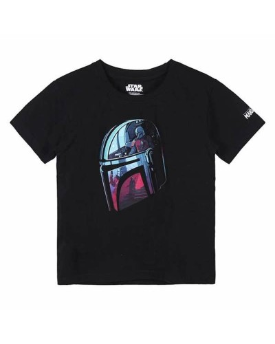 Barn T-shirt med kortärm The Mandalorian Svart