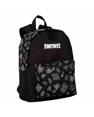 Schulrucksack Fortnite Dark black Schwarz 41 x 31 x 13,5 cm Reflektierend