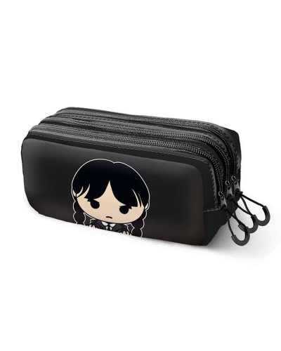 Dreifaches Mehrzweck-Etui Wednesday Schwarz