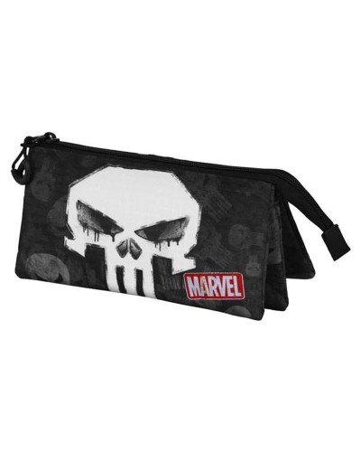 Pennenetui met 3 vakken Marvel Zwart