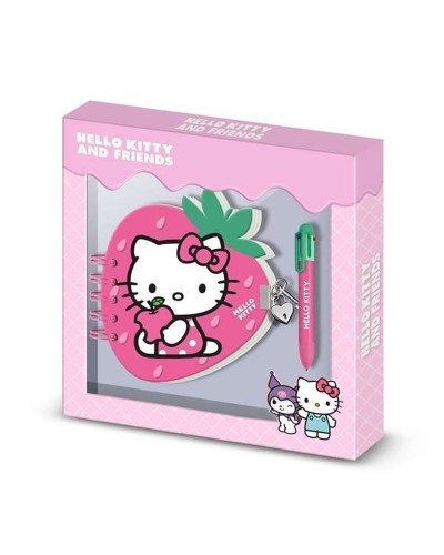 Diario con Accessori Hello Kitty Rosa 24 x 23 x 2,5 cm