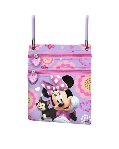 Borsa a Tracolla Minnie Mouse Lilla 17 x 15 x 4 cm