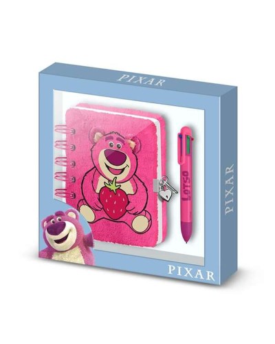 Cahier à Spirales avec Stylo Pixar Rose 24 x 23 x 2,5 cm A5