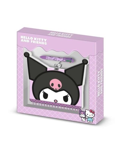 Diary with accessories Kuromi Lilac 24 x 23 x 2,5 cm