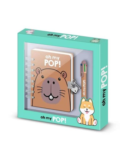 Spiral Notebook with Pen Oh My Pop! Multicolour 24 x 23 x 2,5 cm A5