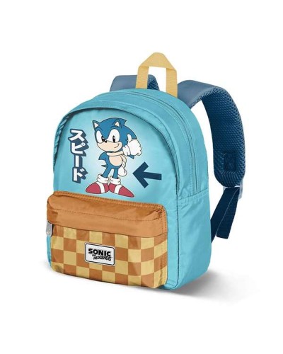 Mochila Escolar Sonic Azul 27 x 22 x 10 cm