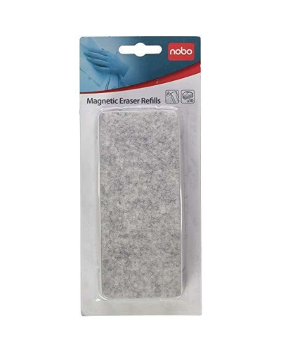 Replacement Nobo Magnetic 10 Units Board eraser Grey 7,5 x 16 cm