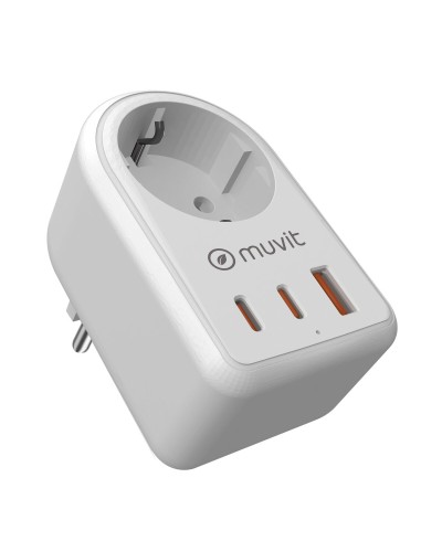 Wall Charger Muvit for Change 851DQ-DE White 20 W