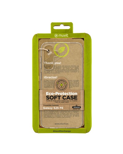 Custodia per Cellulare Muvit for Change Galaxy S25 FE Trasparente
