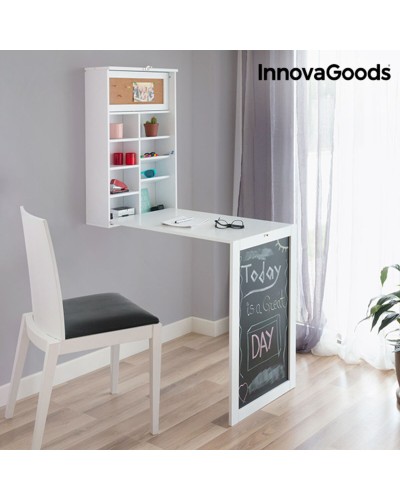 Folding desk Woldy InnovaGoods White (80 x 50 x 18 cm) (Refurbished A)