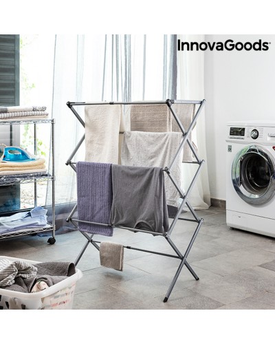 Folding and Extendable Metal Clothes Dryer with 3 Levels Cloxy InnovaGoods .. Iron (Refurbished A)