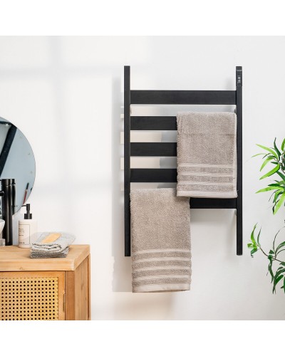 Electric Wall or Floor Towel Rail InnovaGoods 5 Bars Black (Refurbished A)