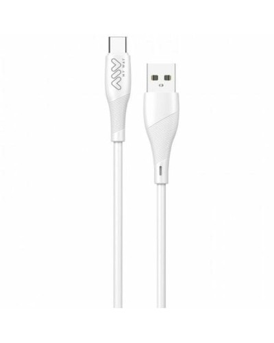 Kabel USB A naar USB-C Myway Wit Zwart 1 m
