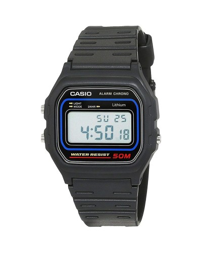 Unisexklocka Casio W-59-1VQES Svart Grå (Ø 35 mm) (Ø 34 mm)