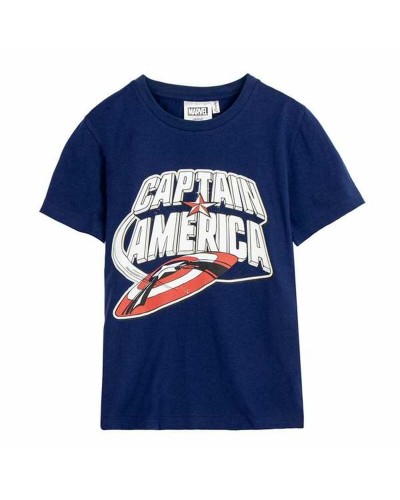 Maglia a Maniche Corte Bambino The Avengers Azzurro