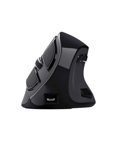 Wireless Mouse Trust Voxx Ergonomic Vertical Bluetooth Rechargeable Black 2400 dpi